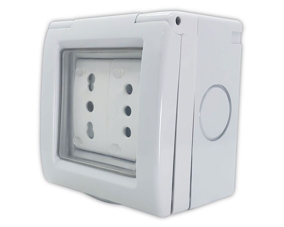 Enchufe caja sigma 10/16A IP55 gris Kalop-1