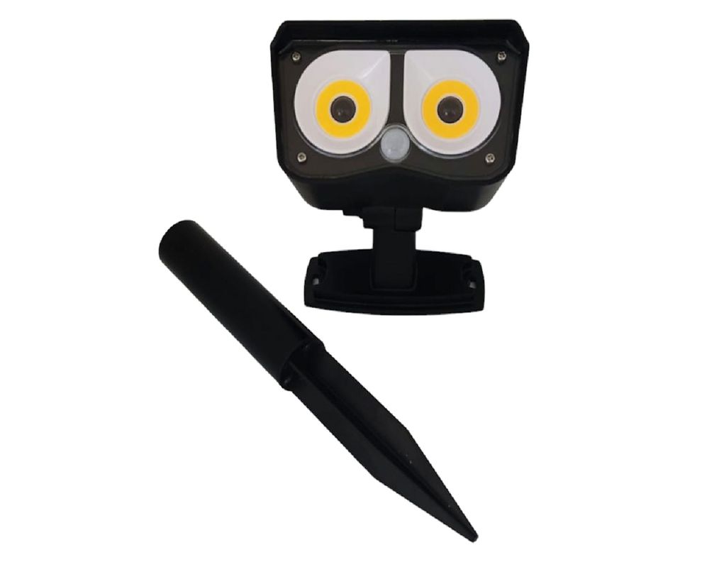 Foco estaca solar/apliqué 3W 2L luz cálida negro-1