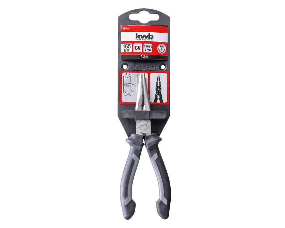 Alicate pinza plástico 165 mm gris-1