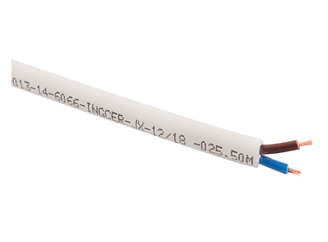 Rollo cordón  H05 vv-f 2 x 0,75 blanco 25 mts Electromex-1