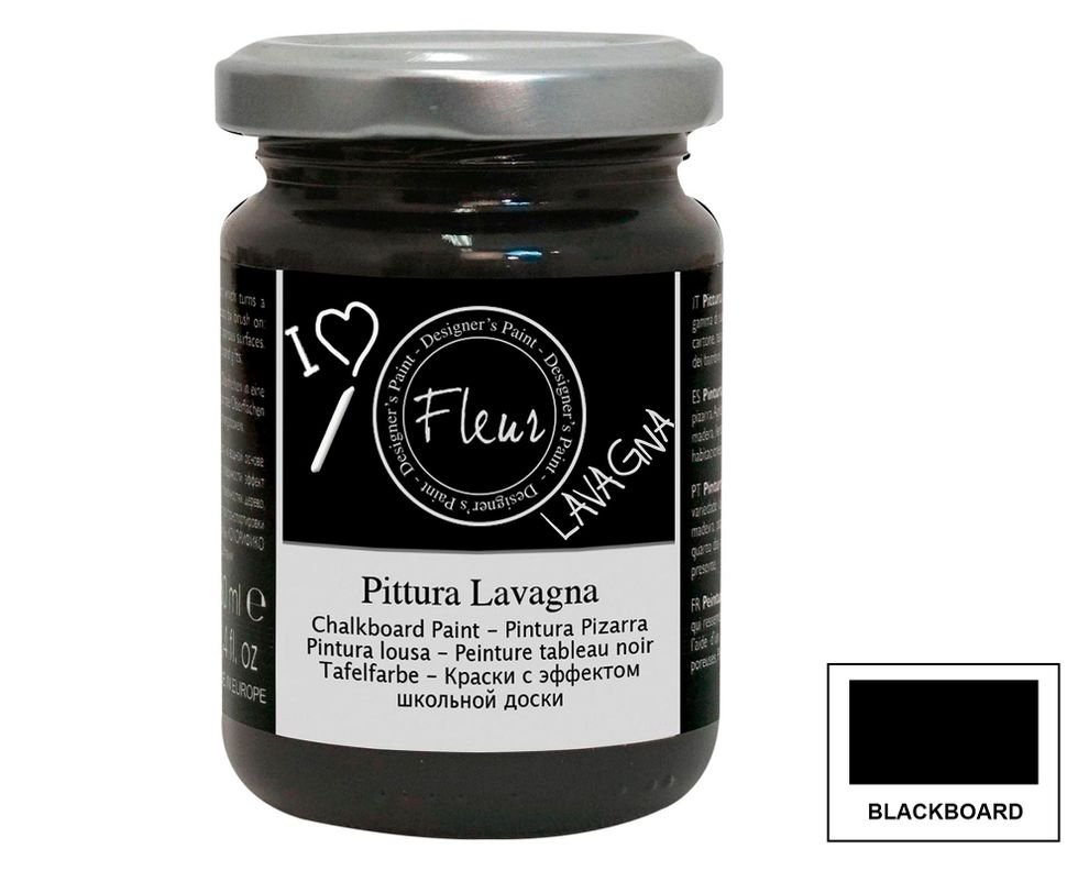 Pintura 130 ml Pizarrón negro mate Fleur-0