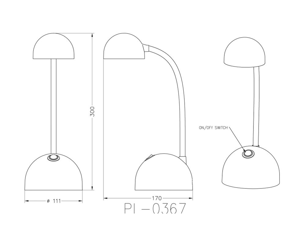 Lámpara escritorio LED luz día Gorin gris claro-3