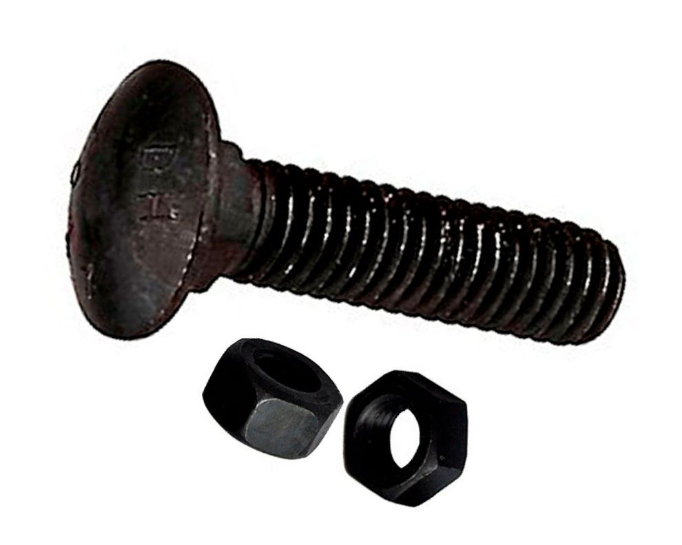 Perno Coche 3/8 x 2 1/2'' pavonado con tuerca 2 unidades Imporper-0