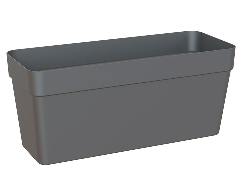 Maceta 19.5x50x18 cm Capri antracita Outzen-0