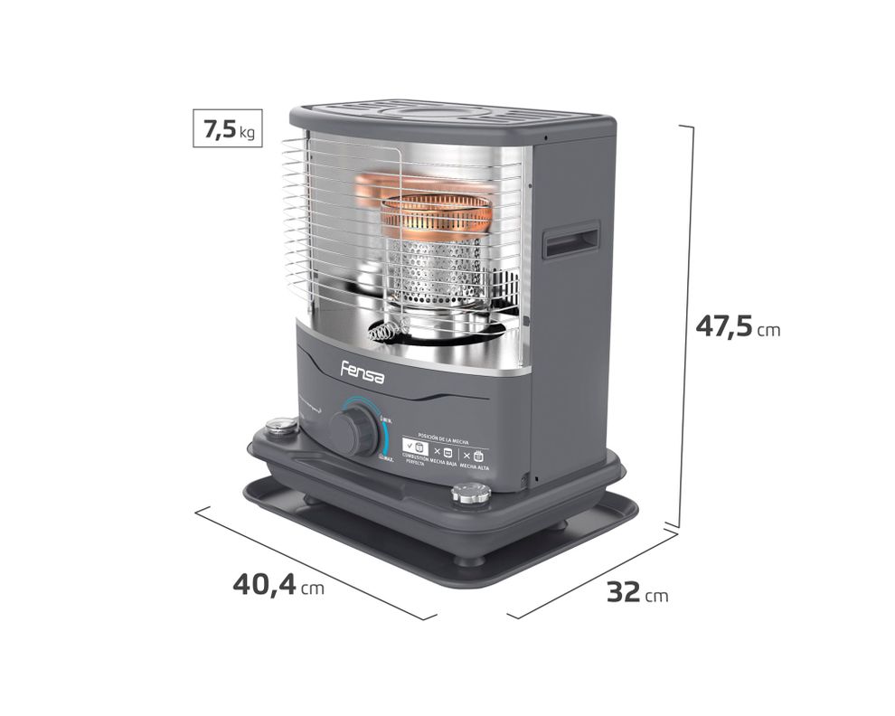 Estufa a parafina 2700W F1120+ grafito-3
