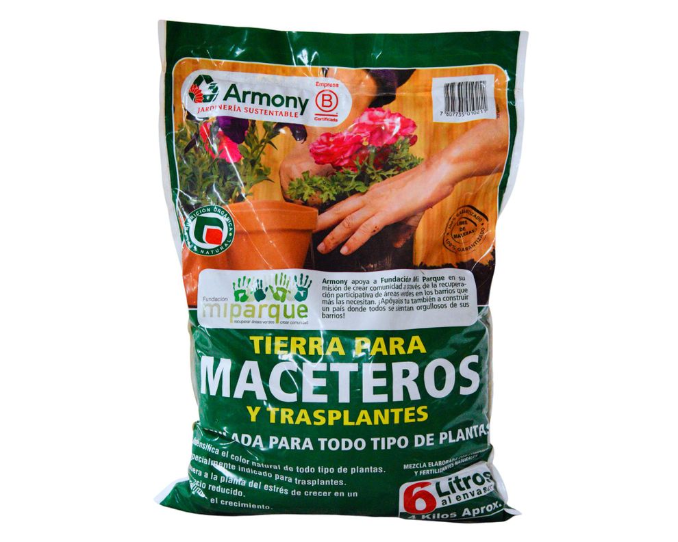 Tierra para macetero 6 litros natural-0
