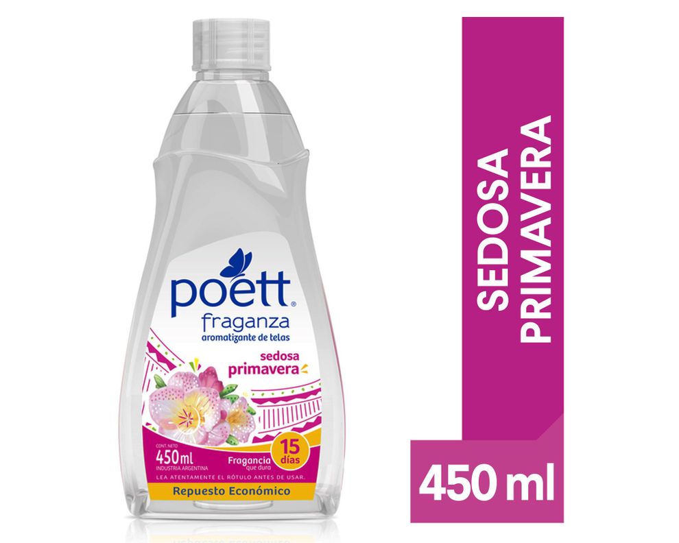 Aromatizador de ropa 450 ml Sedosa primavera Poett-0