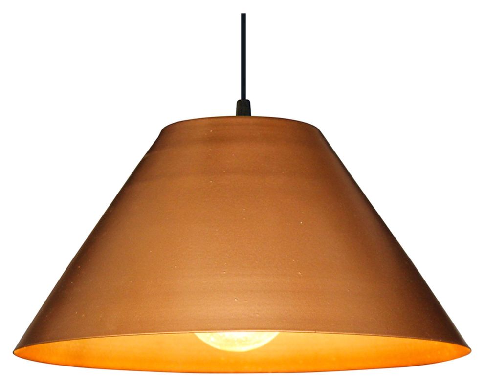Lámpara colgar 1L E27 cono cobre Concept Lighting-0