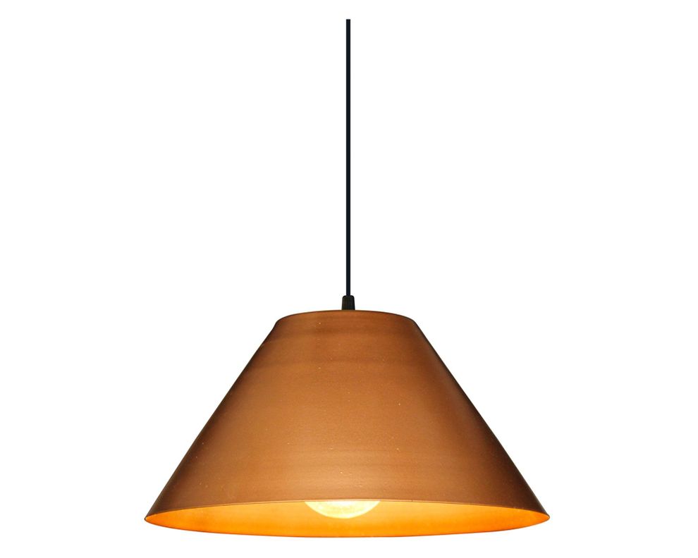 Lámpara colgar 1L E27 cono cobre Concept Lighting-1