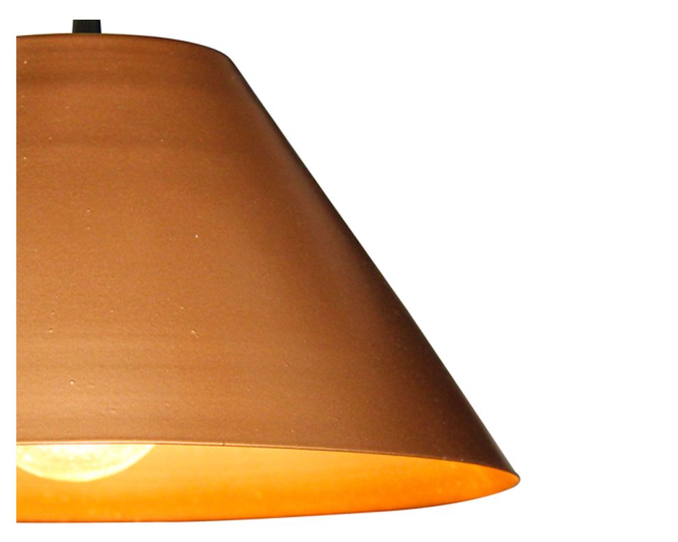 Lámpara colgar 1L E27 cono cobre Concept Lighting-2