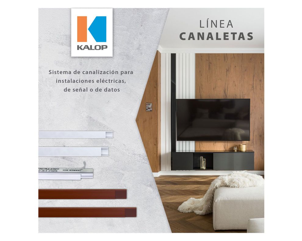 Canaleta 20x10 mm estándar 2 m simil madera Kalop.-4
