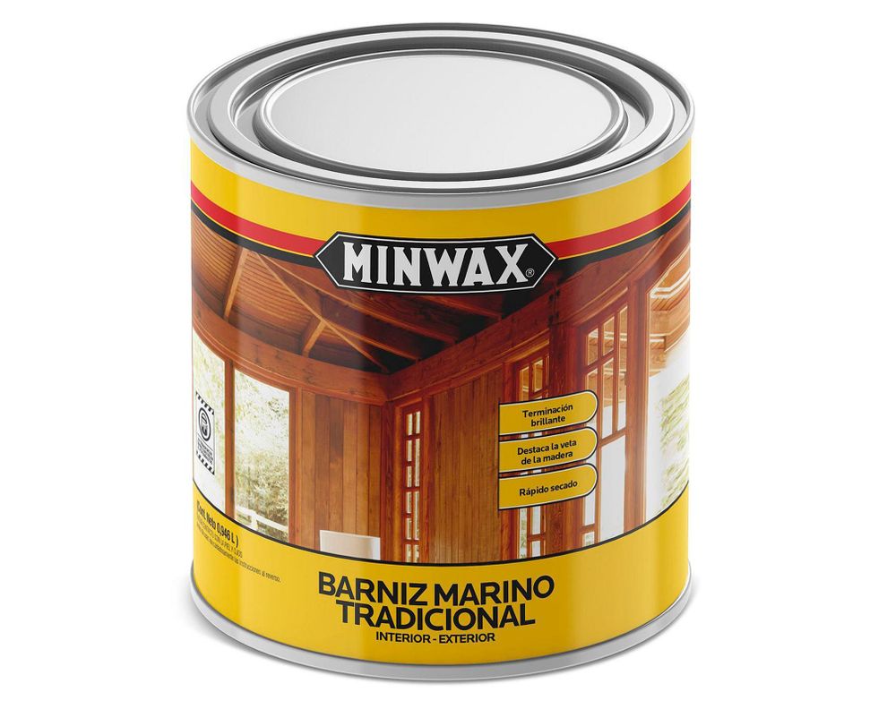 Barniz marino 1/4 galón Tradicional transparente mate Minwax-0