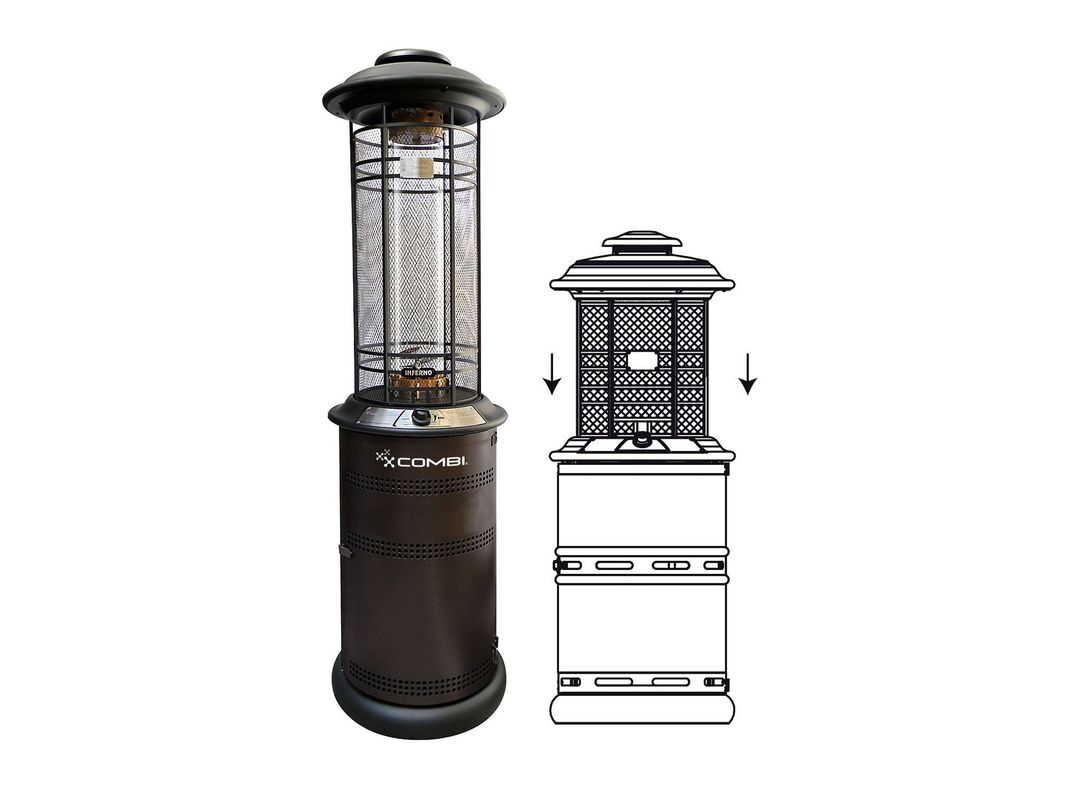 Estufa de patio a gas 15 kg M10 negro Combi-1