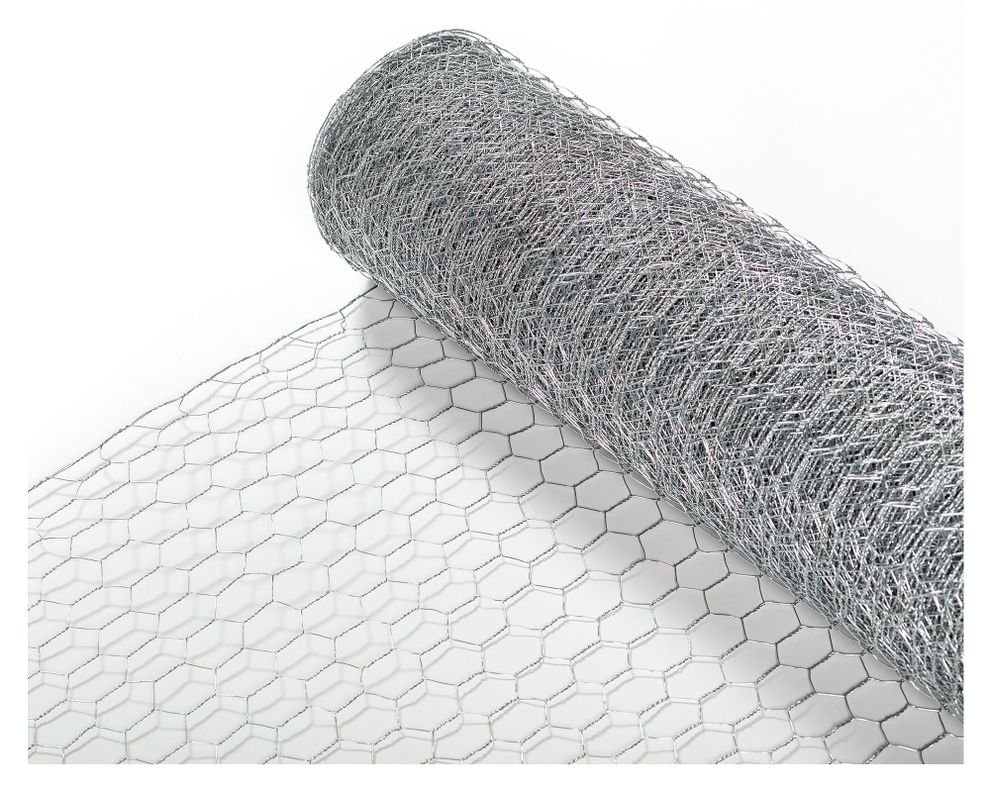 Malla hexagonal 60x300 cm metálica gris-0