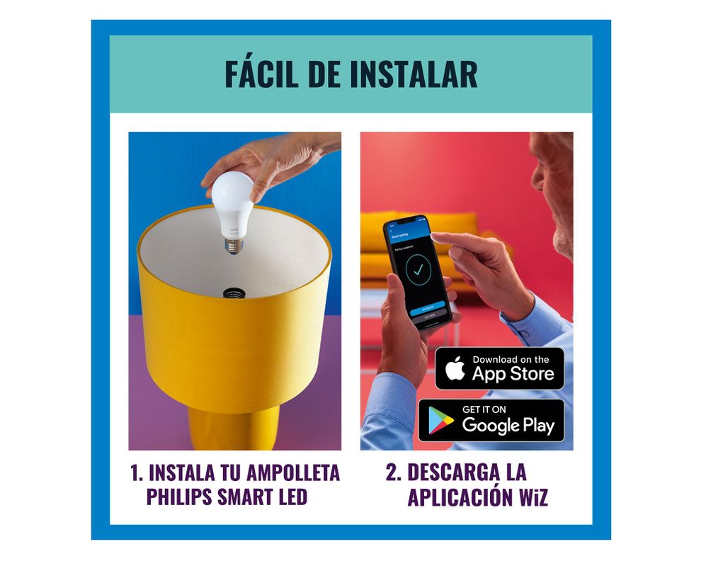 Ampolleta Led 8.5W E27 RGB Smart Bulbo A60-3