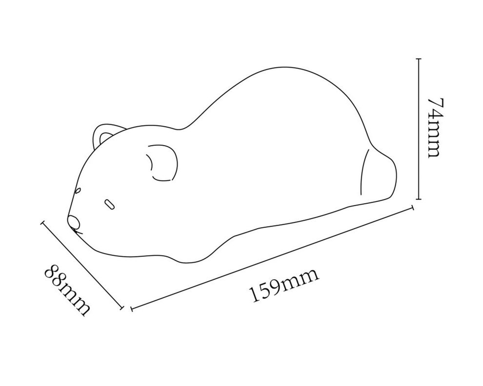 Lámpara infantil LED USB Sleeping bear luz cálida-3