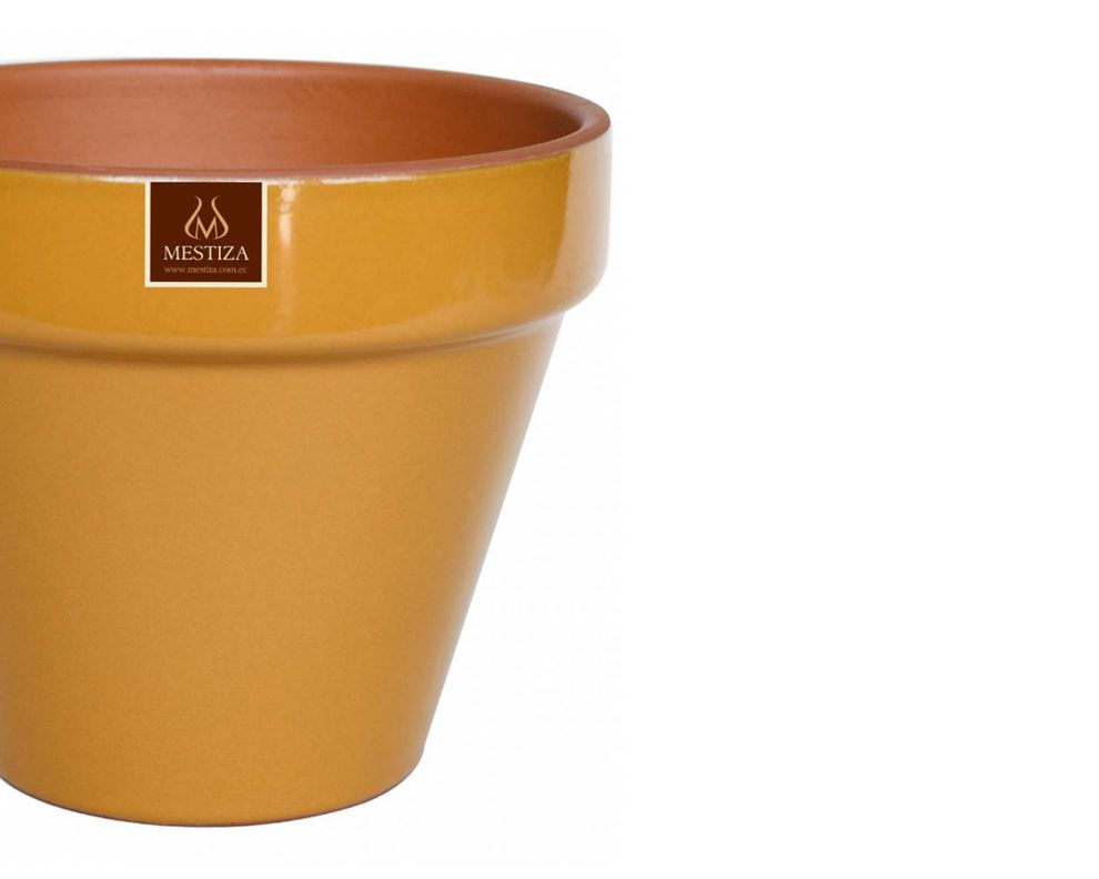 Maceta Kony Full mostaza mango 30 cm Mestiza-1