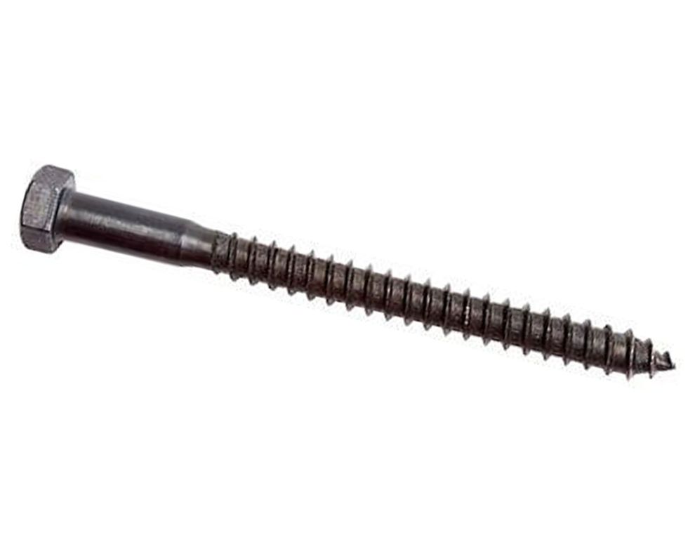 Tirafondo 3/8x4 1/2’’ cabeza hexagonal negro. Vhe-0