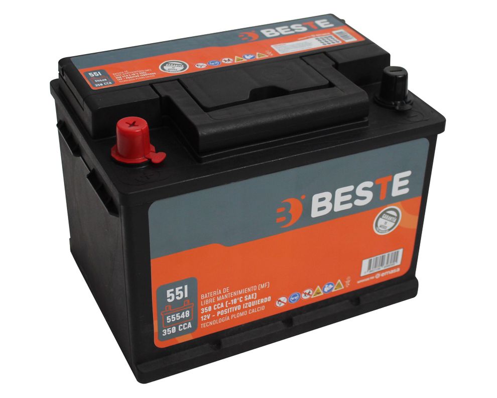 Batería 55AH 330CCA izquierdo 55548GB Beste-2