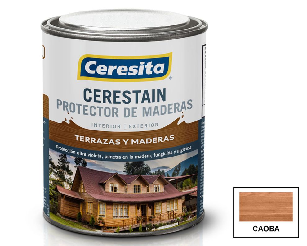 Protector de madera 1/4 galón cerestain caoba mate ceresita-1