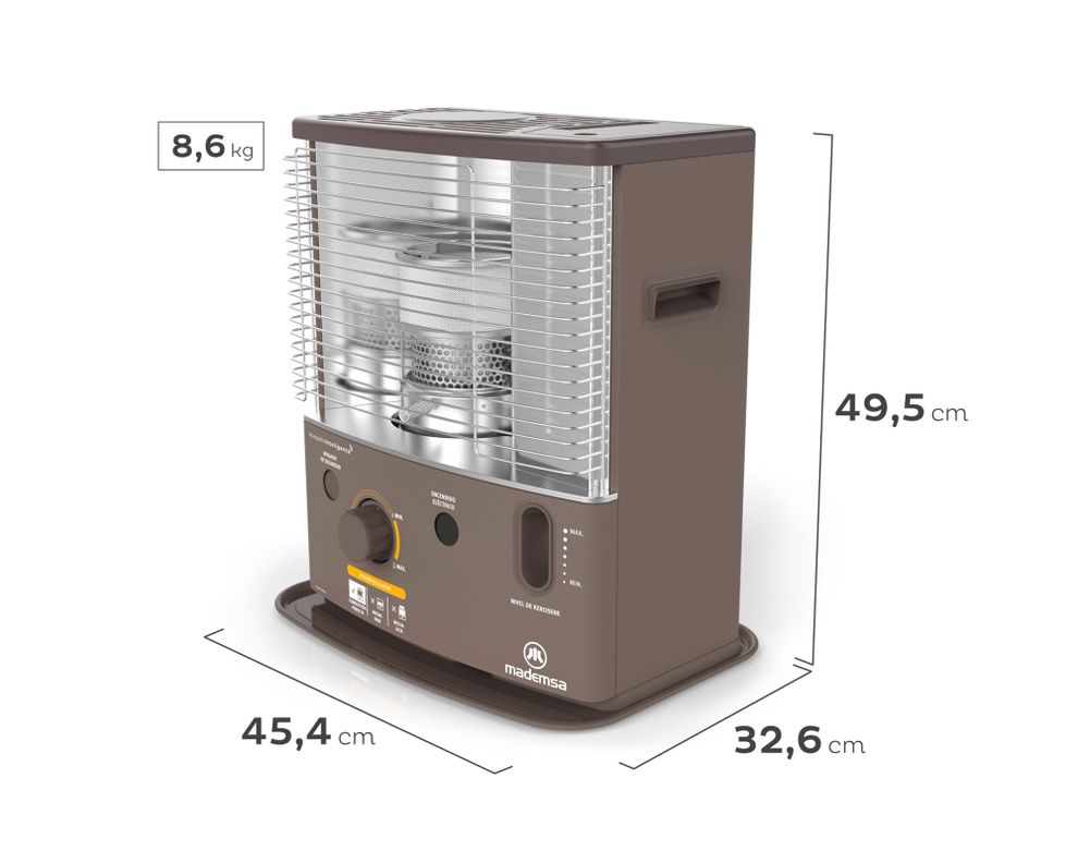 Estufa parafina 4.2 litros Fiamma Pro gris-4