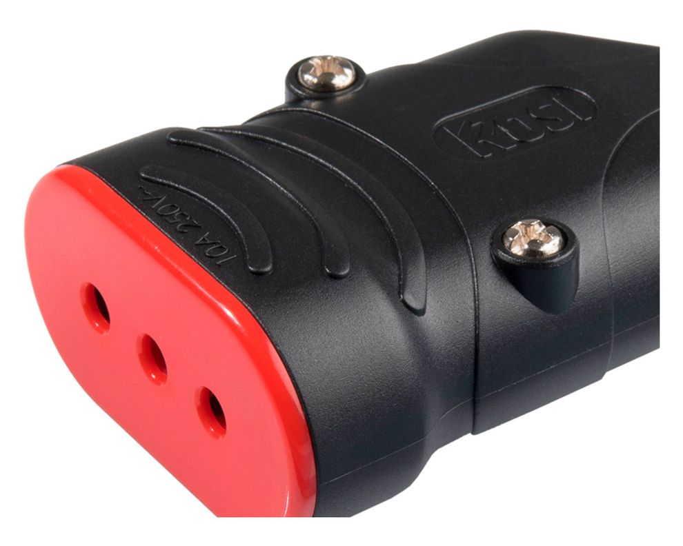 Enchufe hembra volante 10A 2P+T RS78204 negro Rosi-1