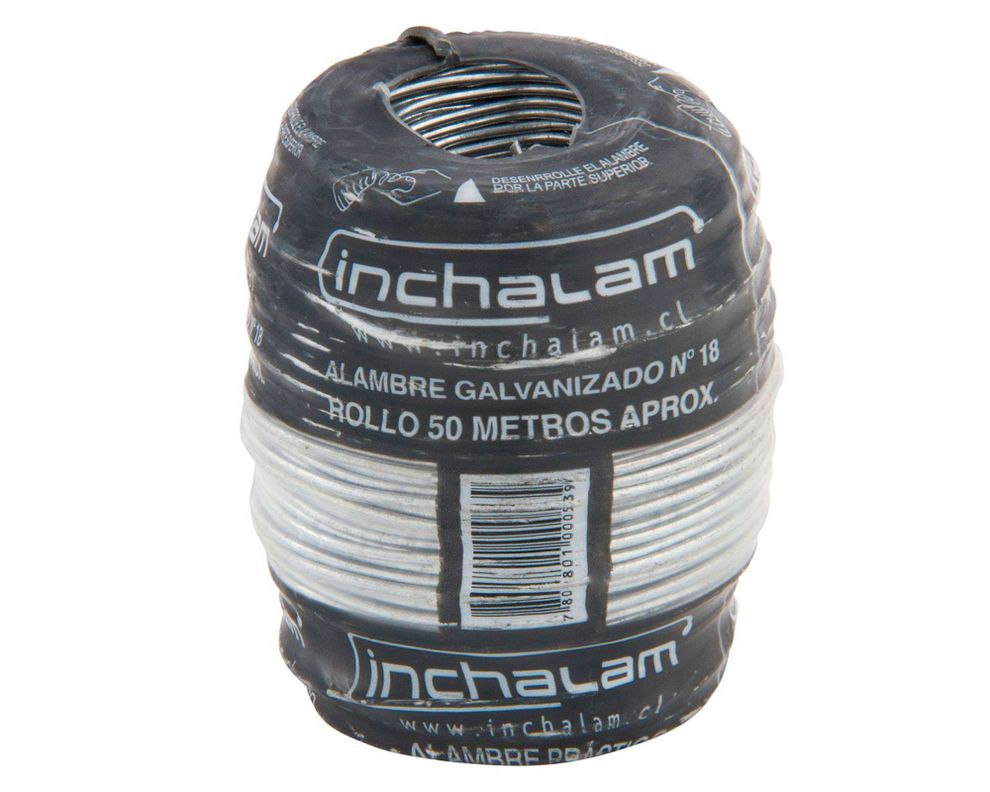Alambre 2,11mmx36mt galvanizado 1 kilo. Inchalam-0