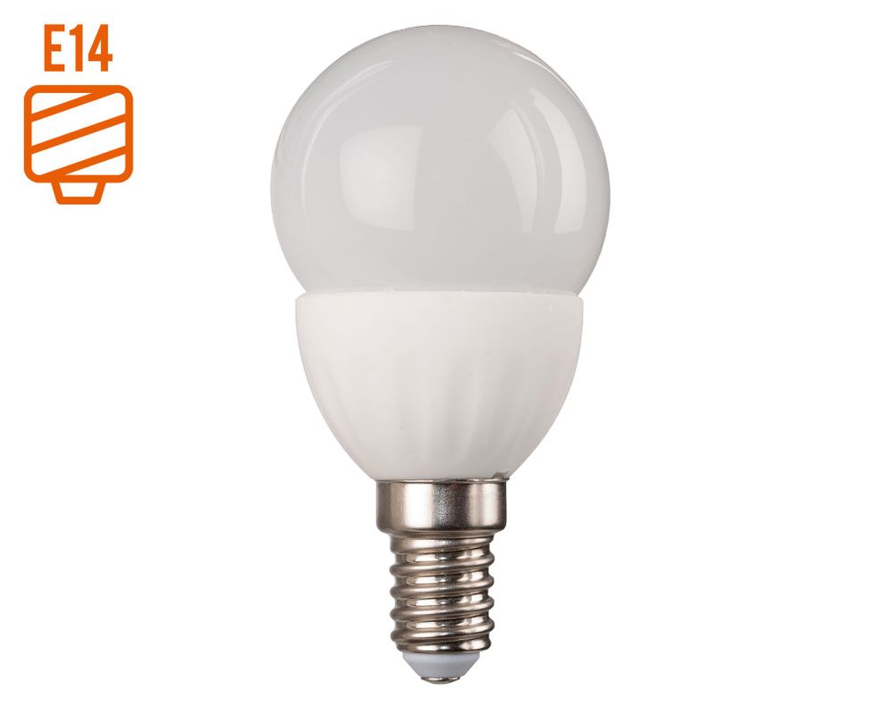 Ampolleta LED 6W E14 luz cálida mini bola G45 Elfa-0