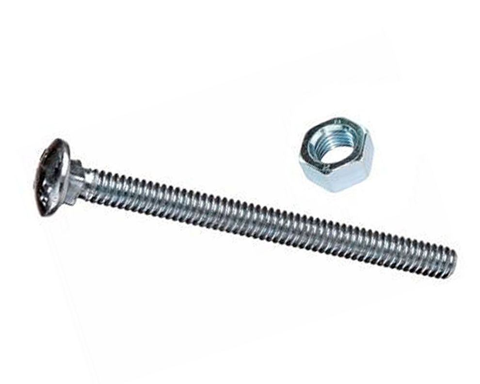 Perno coche 1/4'' x 3 1/2'' zincado con tuerca blister 4 unidades Imporper-0