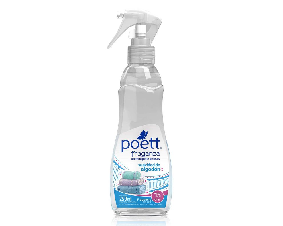 Aromatizador de ropa 250 ml Suavidad de algodón Poett-1