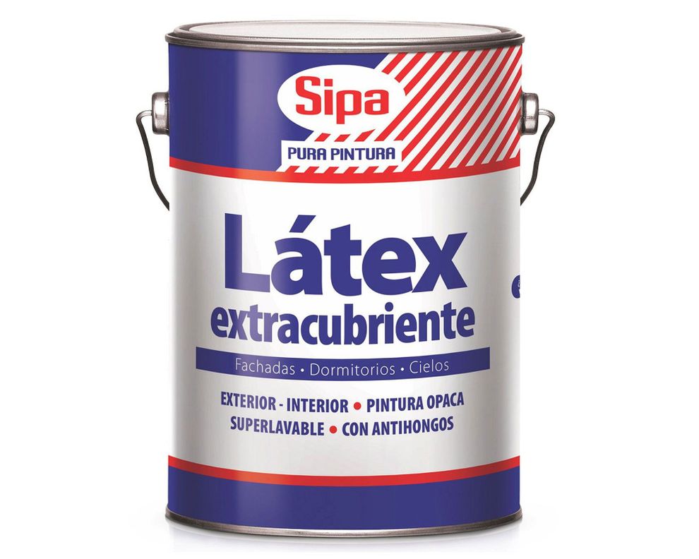 Látex 1 galón Extracubriente blanco invierno mate Sipa-0