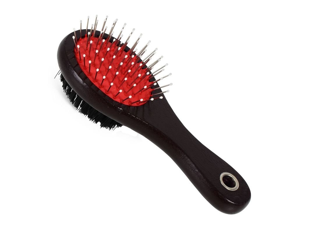 Cepillo doble mascotas madera Pet's fun-0
