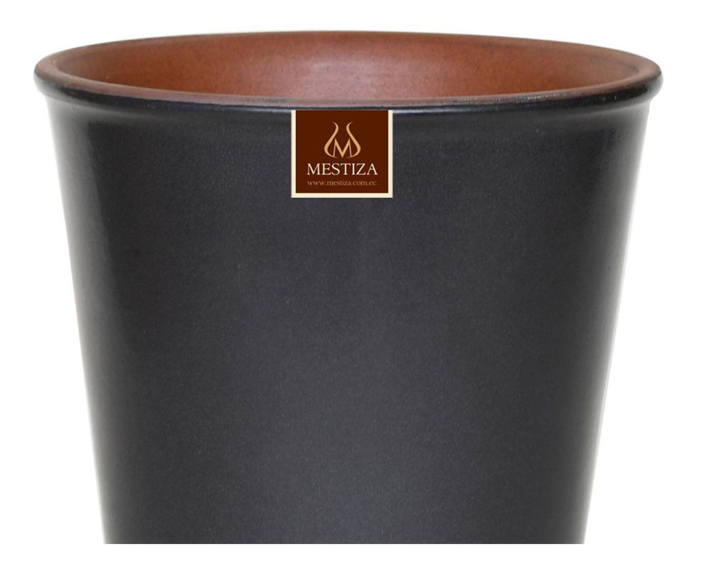 Maceta Zaia 15 cm gris mate-1