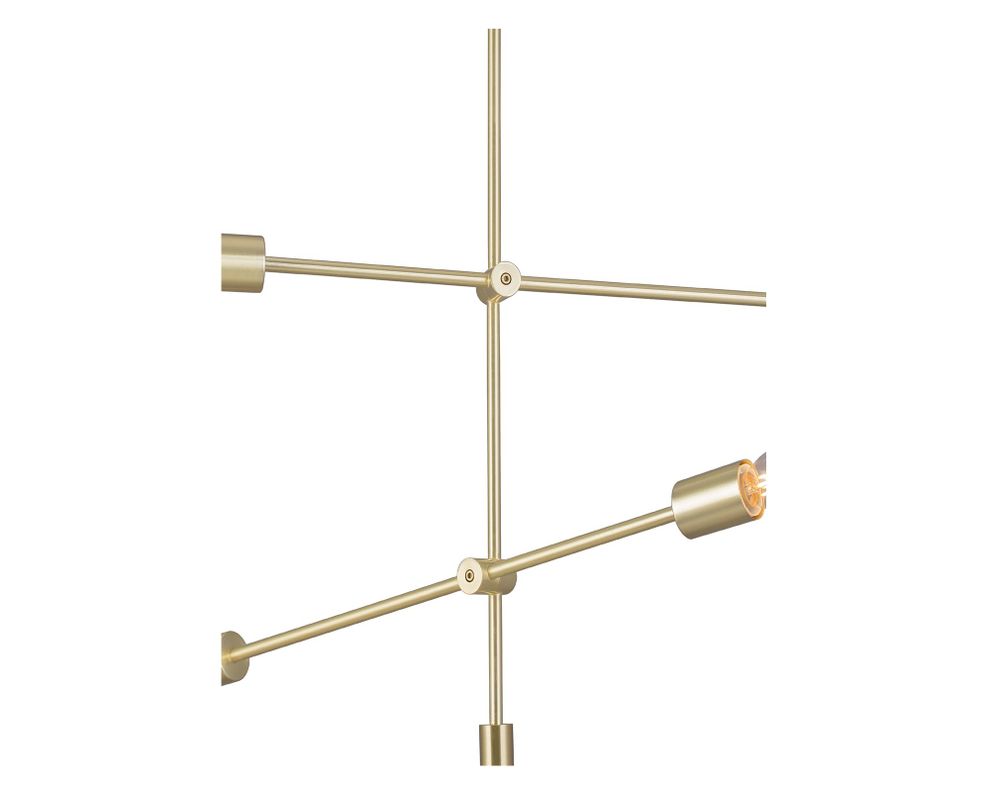 Lámpara colgar 4L E27 Asterisk gold bzlargo Abitare-1