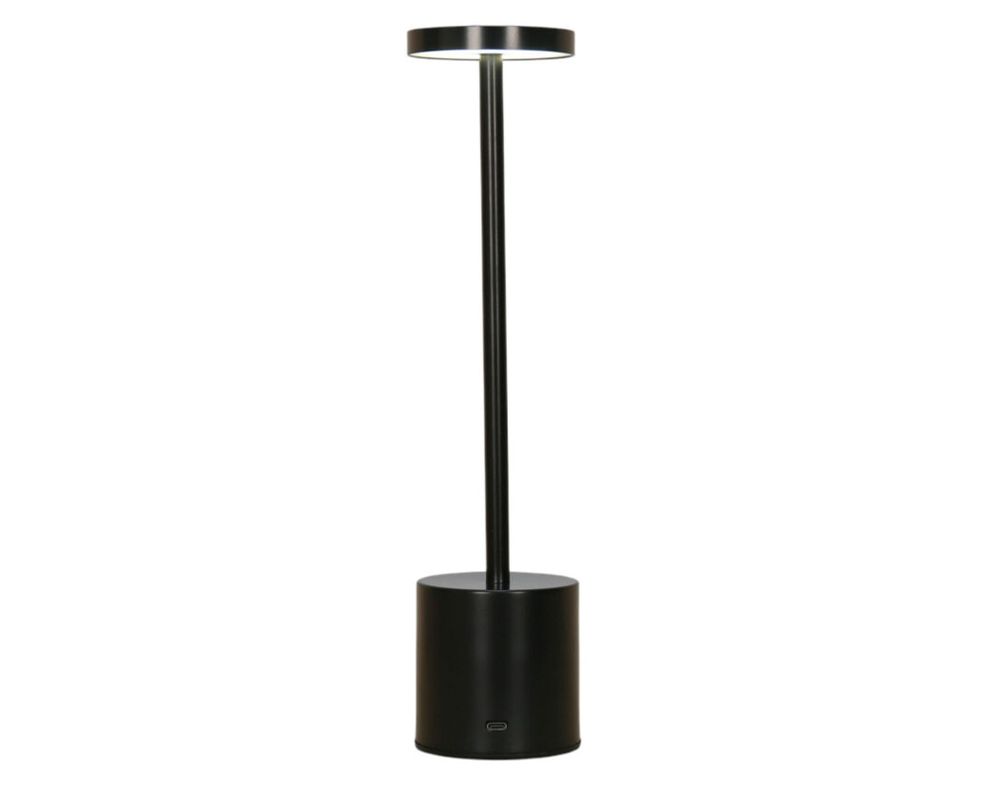 Lámpara sobremesa USB luz cálida Kerti negro-0