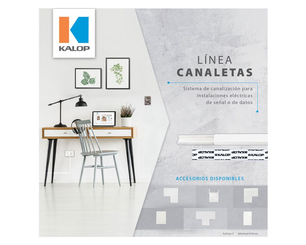 Canaleta 14 x 7 mmx 2 mt skin autoadhesiva Kalop-4