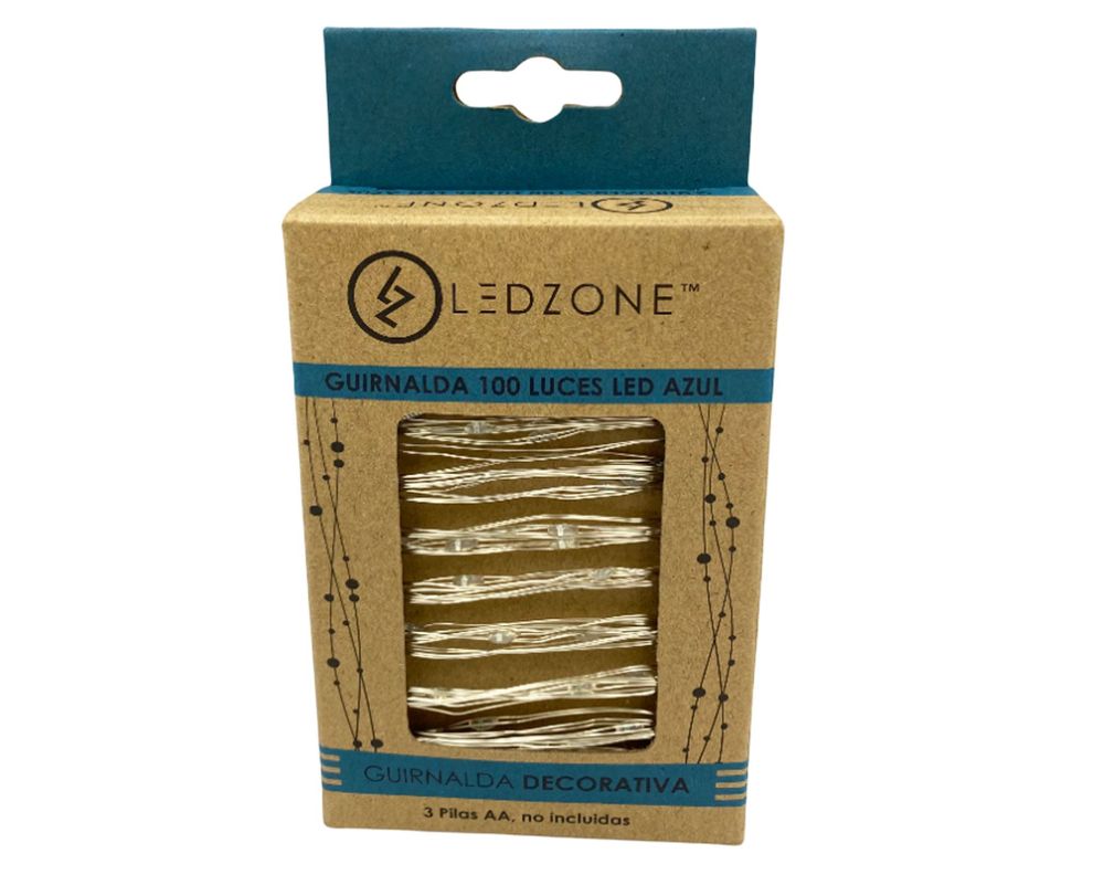 Guirnalda LED 100L luz azul Ledzone.-0