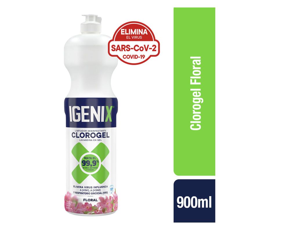 Limpiador desinfectante cloro gel 900 ml Igenix floral Virginia-0