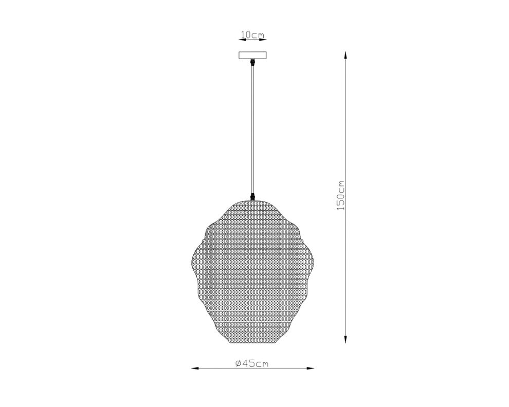 Lámpara colgar Panal E27 1L-3