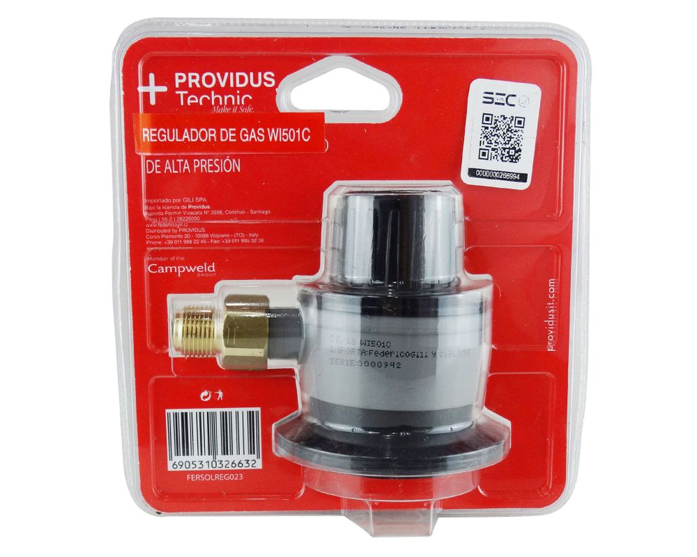 Regulador gas 3/8'' HE alta presión Providus-5