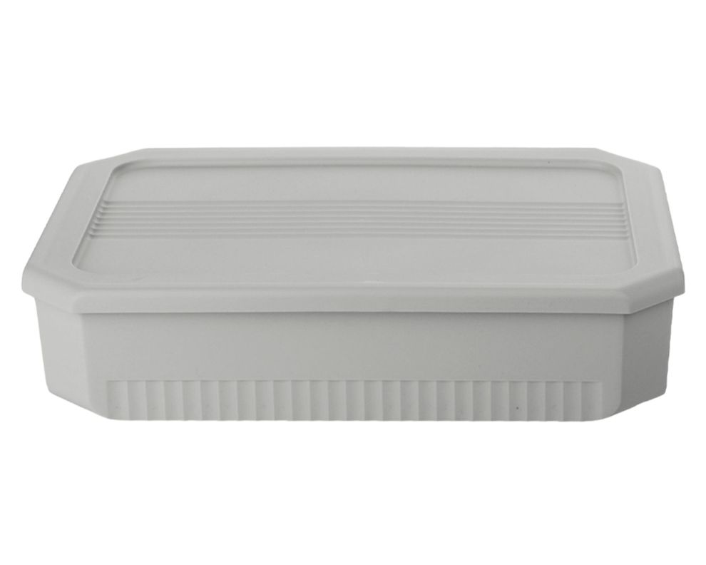 Caja organizadora Octagonal gris 8 litros-0