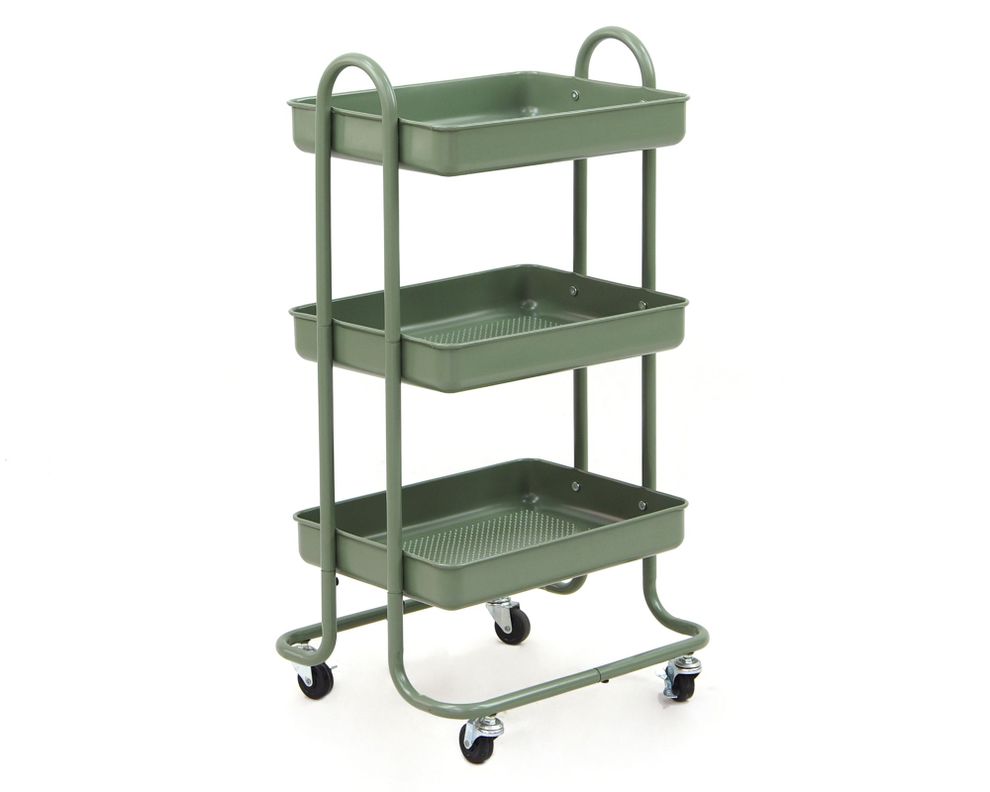 Carro organizador 3 niveles Colorful sage green-1
