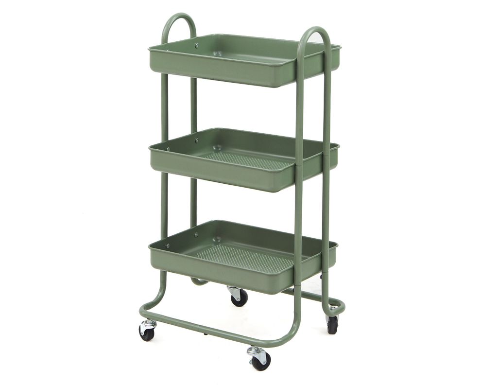 Carro organizador 3 niveles Colorful sage green-2
