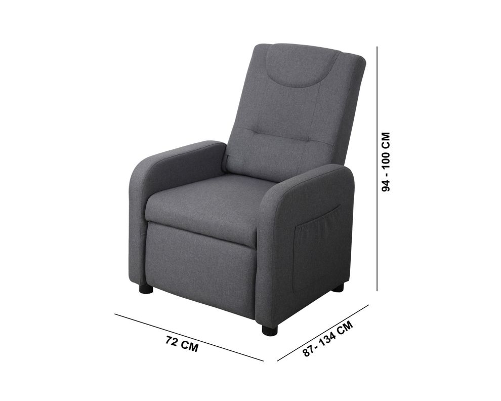 Sillón reclinable Otis gris M+Design-3