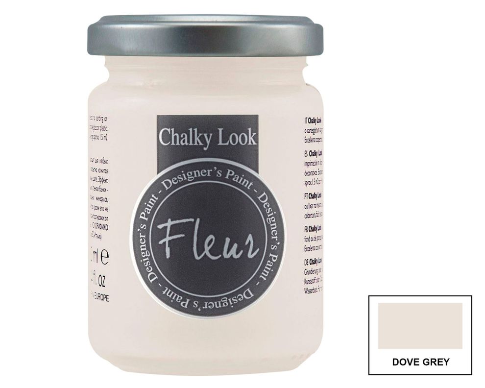 Pintura 130 ml Chalky look dove grey mate Fleur-2