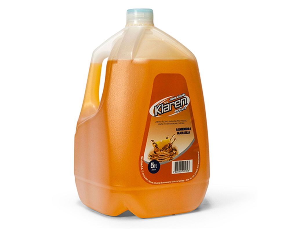 Jabón líquido 5 litros almendra/naranja Klaren-0