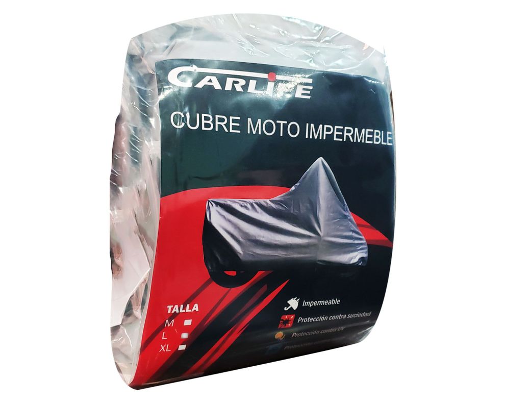 Cubre moto XL Impermeable gris Carlife.-1