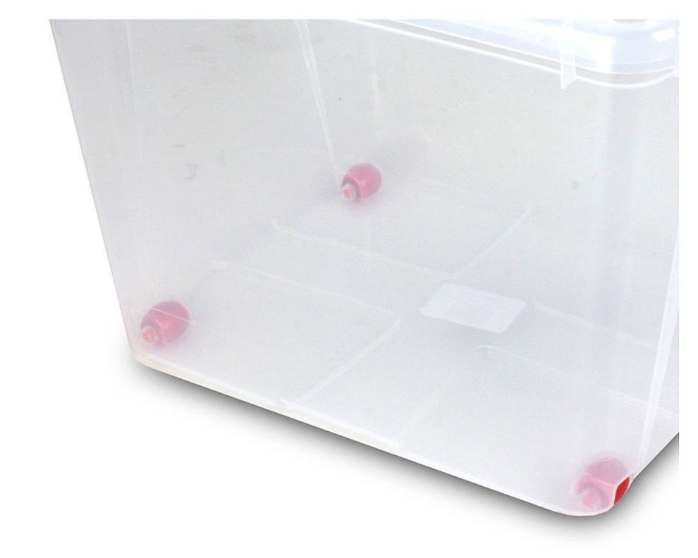 Caja organizadora 27 litros Rollbox transparente Wenco-2