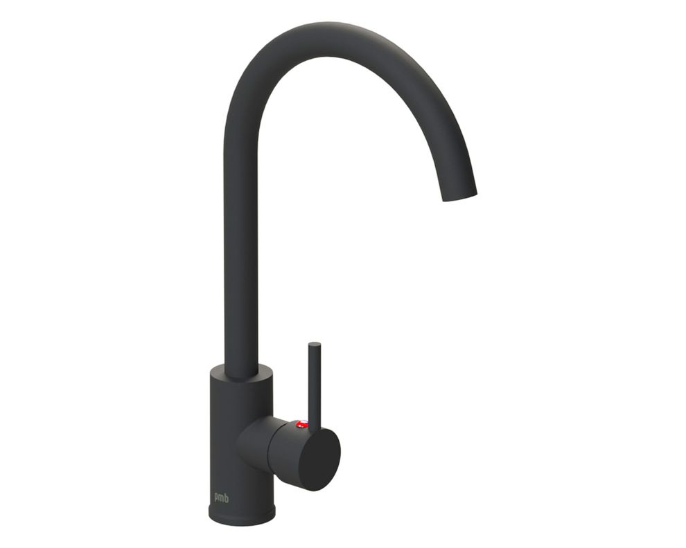 Monomando lavaplatos Oregón cuello cisne negro mate-0