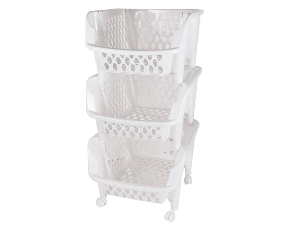Carro organizador 3 niveles dispensero real blanco Reyplast-3